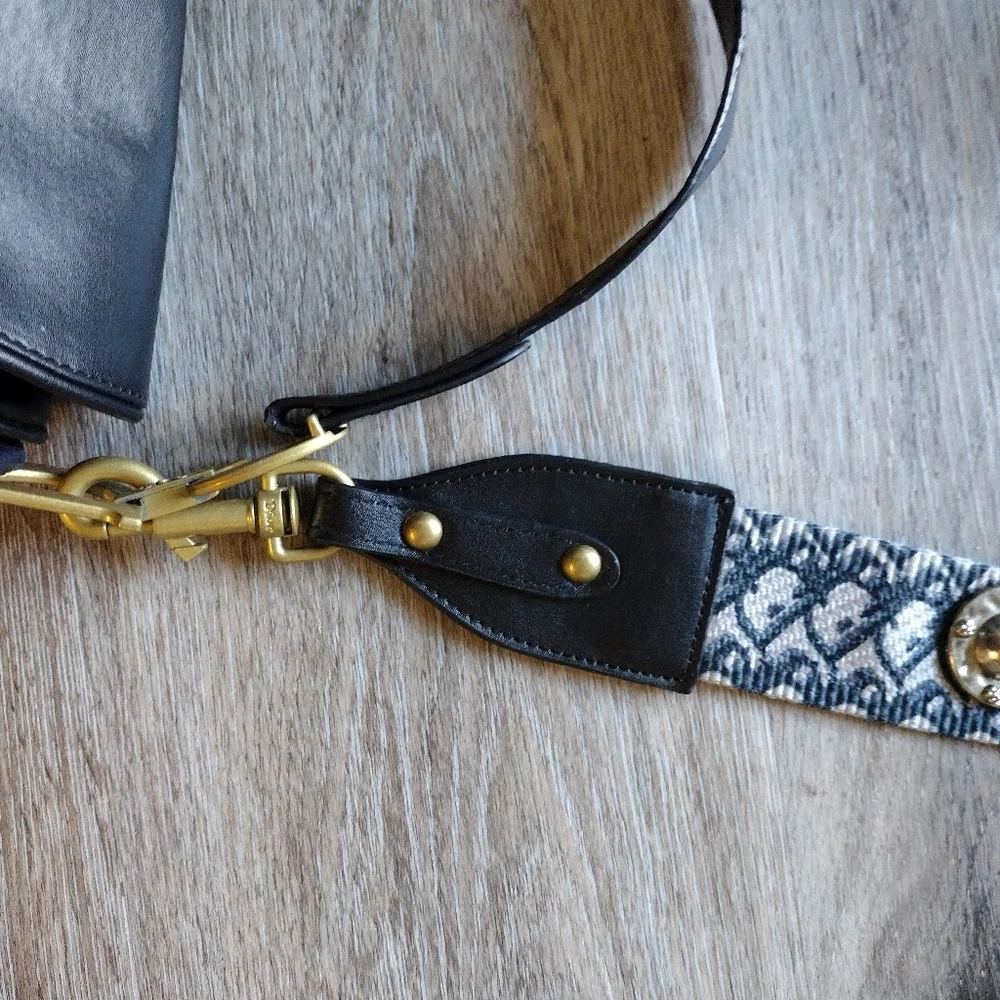 Vintage Dior Black Leather Saddle Bag - Picture 8 of 15